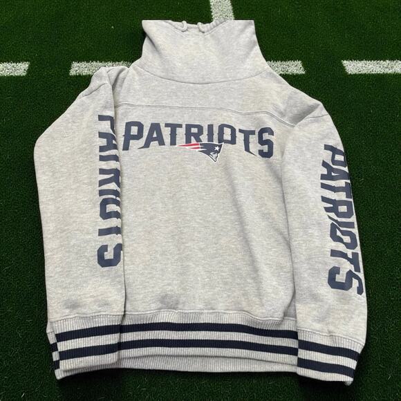 New England Patriots Mock Neck Mens Med NFL Turtleneck Sweatshirt Team Apparel - Picture 14 of 14